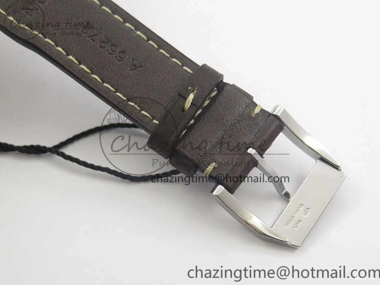 MIROTIME 0514 Pilot Chrono Spitfire IW387903 SS ZF 1:1 Best Edition Black Dial on Brown Leather Strap A OdorResistant 7127